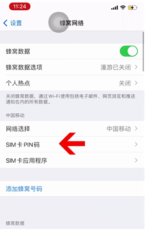 阿拉尔农场苹果14维修网分享如何给iPhone14的SIM卡设置密码 